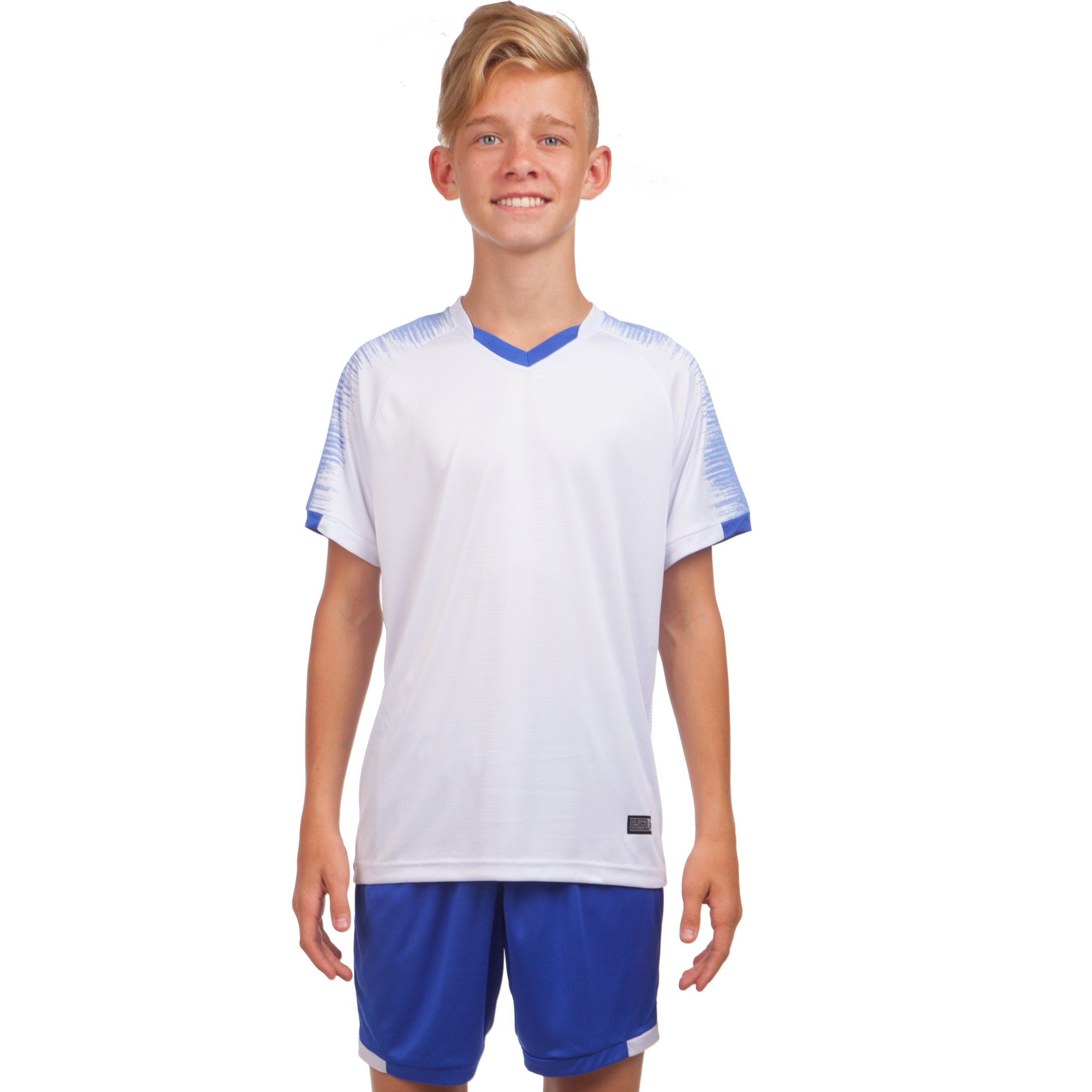 Футбольна форма підліткова Lingo LD-5023T 30 зростання 140-145 Білий-Синій