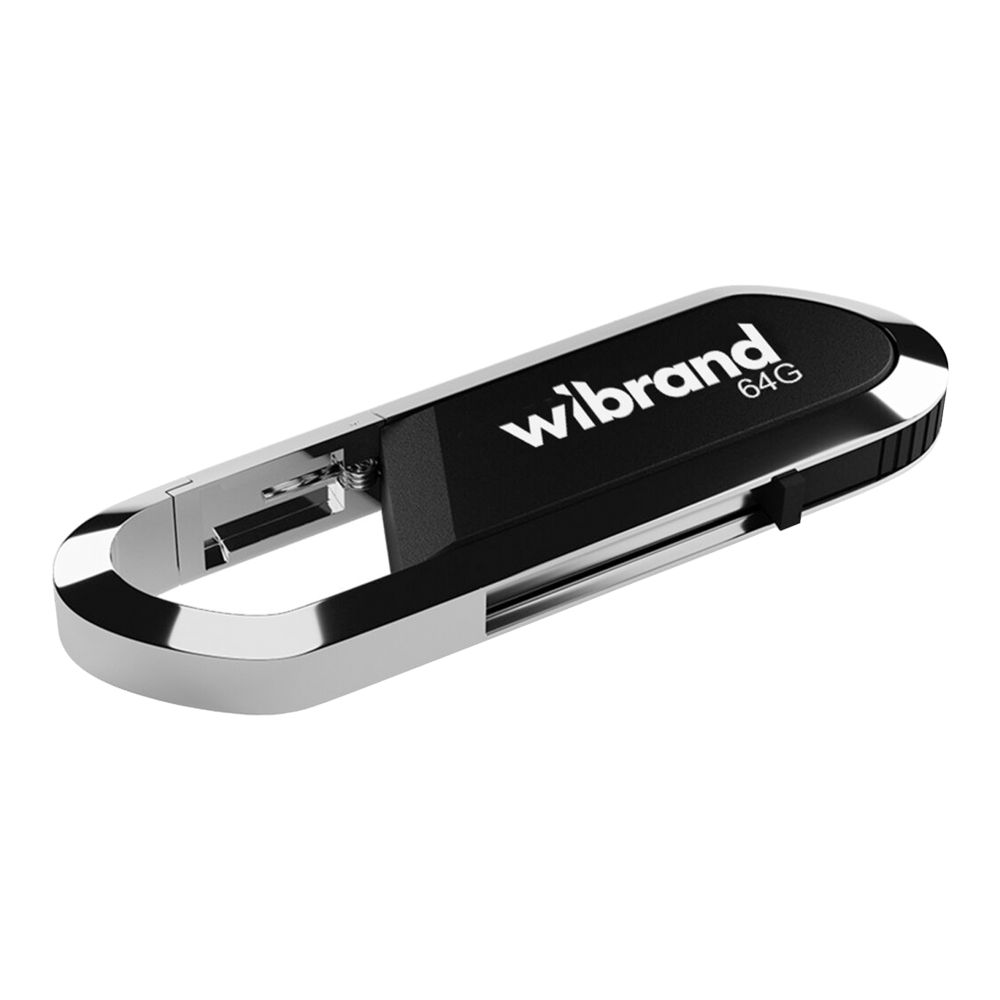 Флеш память USB Wibrand 64 GB Aligator USB 2.0 Black (36713_3609510)