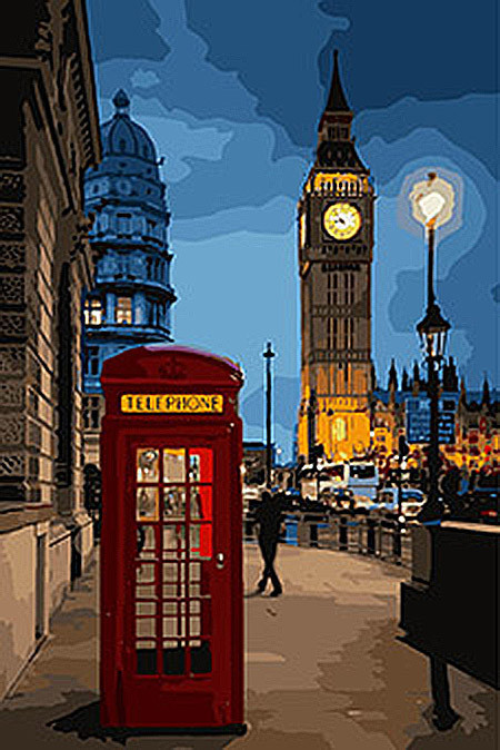 Картина по номерам Идейка Вечерний Лондон 2 35х50см. KHO3546
