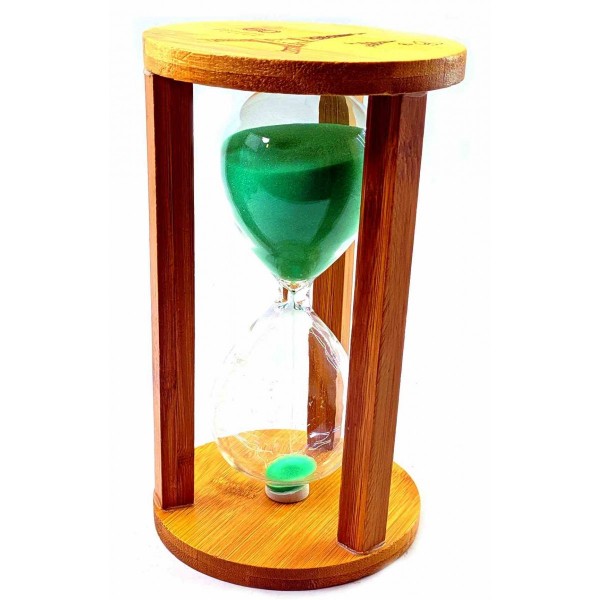 Часы песочные бамбуковые 60 Мин Зеленый (238810)