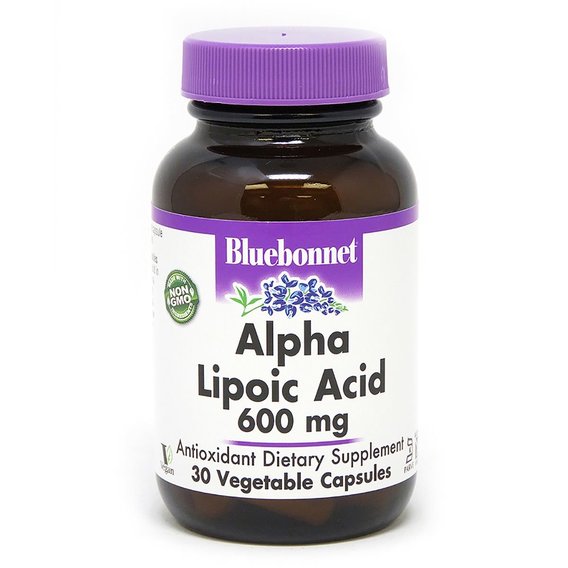 Альфа-липоевая кислота Bluebonnet Nutrition Alpha Lipoic Acid 600 mg 30 Veg Caps BLB0855