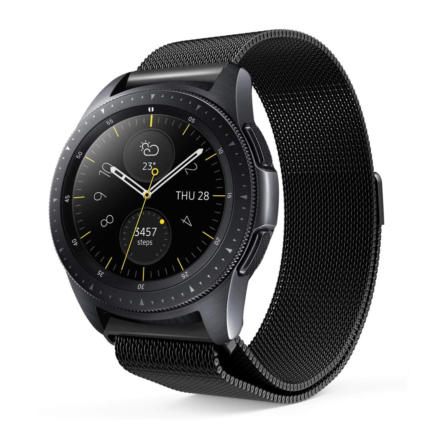 Ремінець BeWatch міланська петля для Samsung Galaxy Watch 42 мм Чорний (1010201.3)