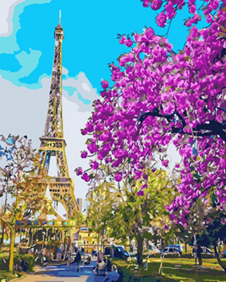 Картина по номерам BrushMe "В центре Парижа" 40х50см GX3777