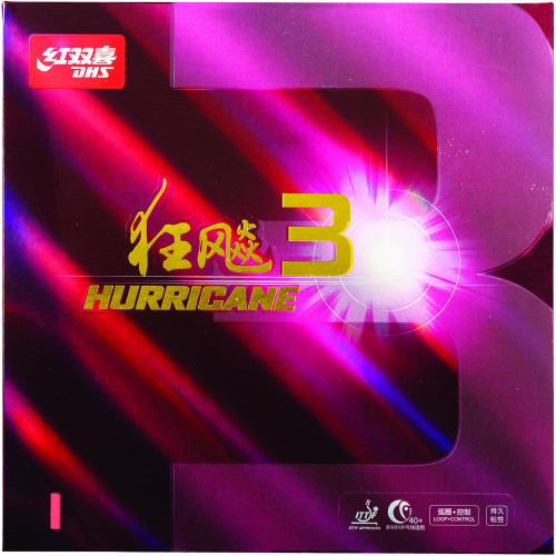 Накладка DHS Hurricane 3 - Soft 2.2 мм Красный