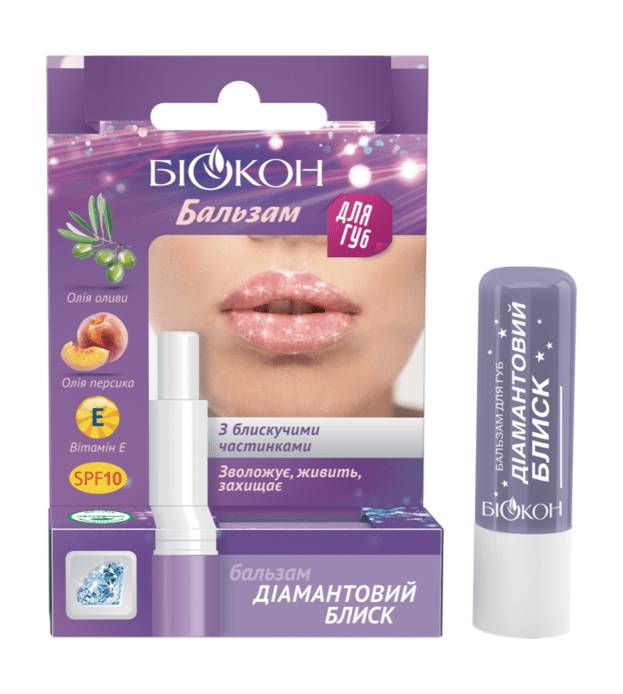 Бальзам для губ Біокон Діамантовий блиск 4.6 г (hub_VTyD77325)