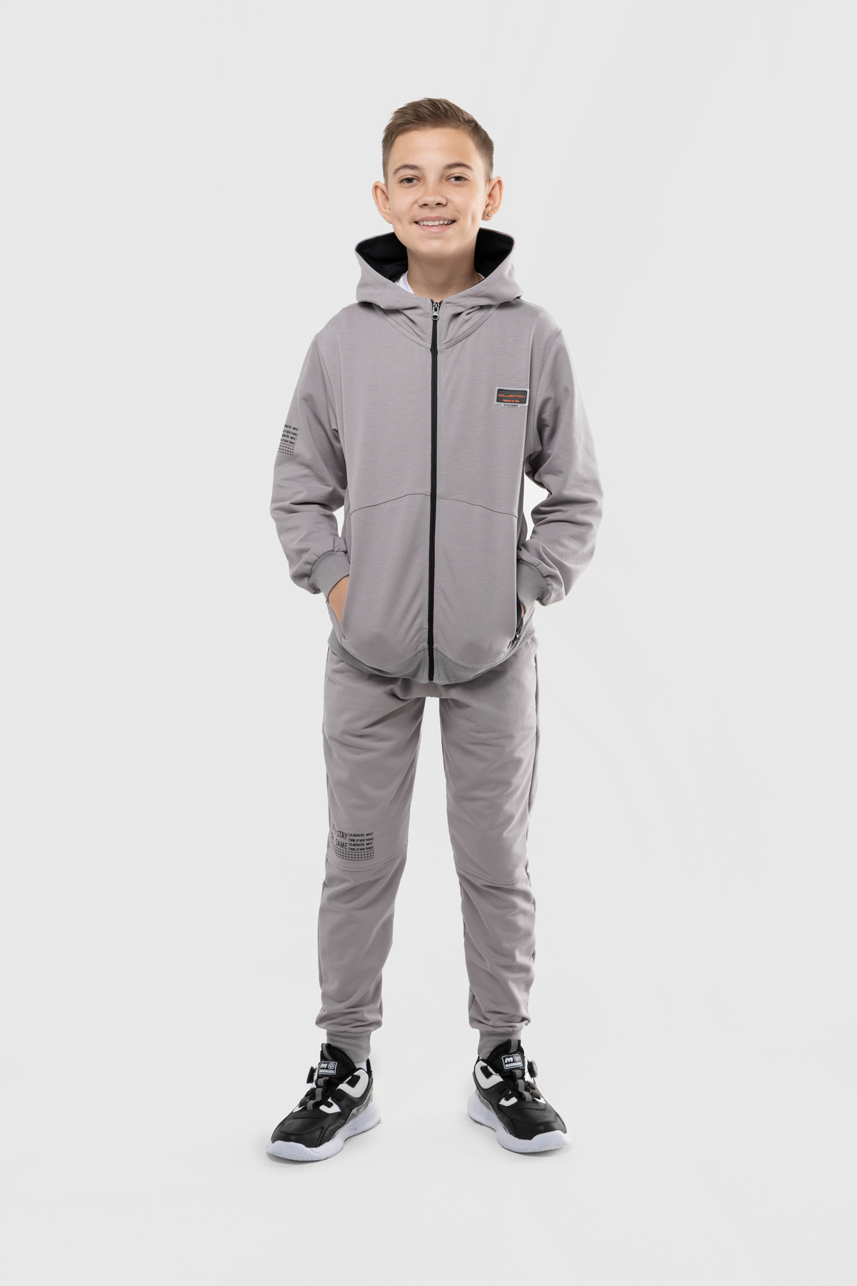 Спортивний костюм для хлопчика MAGO 244006 кофта + штани 140 см Сірий (2000989919209)