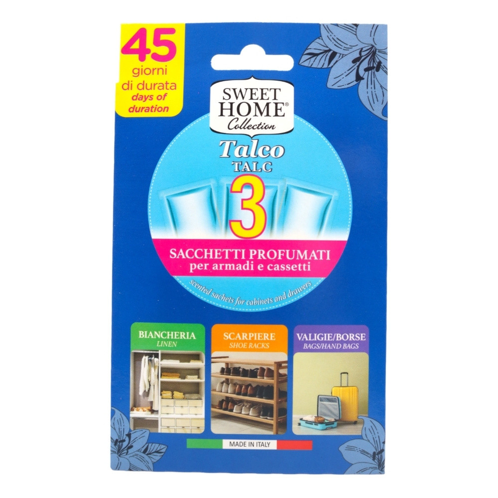 Ароматизатор для шкафа Sweet Home в пластинах Тальк 3 шт