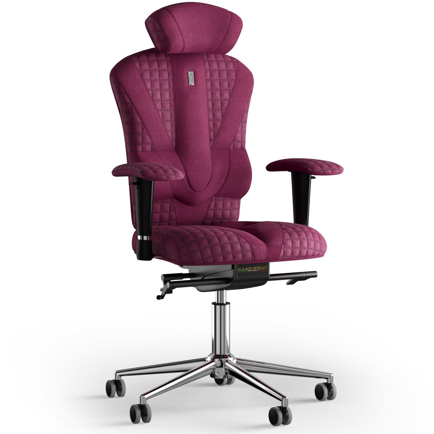 Кресло KULIK SYSTEM VICTORY Ткань с подголовником со строчкой Розовый (8-901-WS-MC-0508)