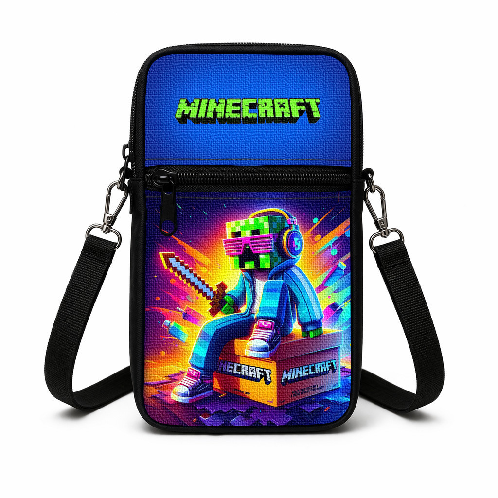 Дитяча сумка через плечо Minecraft, поліестер, 19x10x5 см