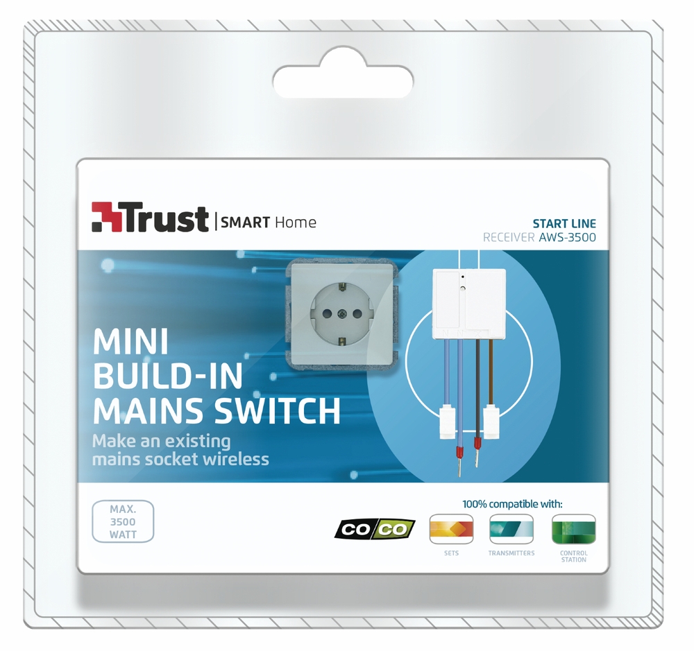 Встроенный мини-выключатель Trust AWS-3500 Mini build-in socket switch (<3500W) (6218279)