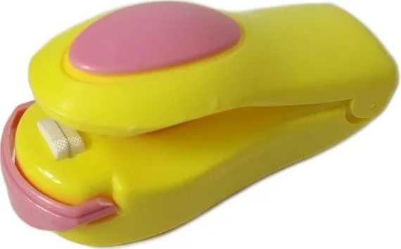 Запайщик пакетов ручной MHZ Korea Type Mini Sealing 7302, желтый с розовым