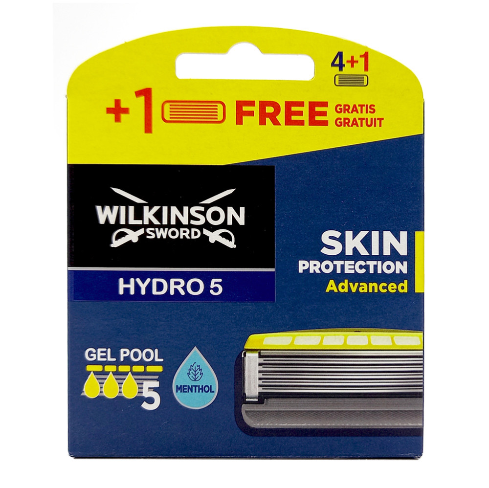 Сменные кассеты для бритья Wilkinson Sword Hydro 5 Skin Protection Advanced 4+1 шт 019891