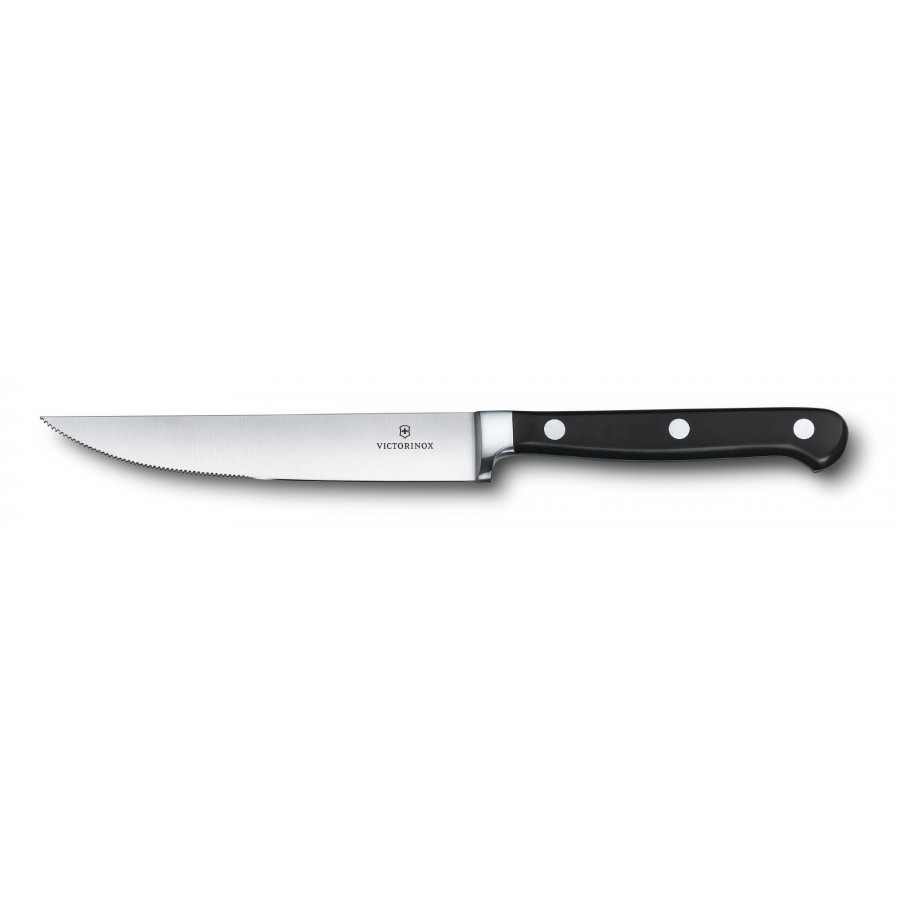 Кухонний кований ніж Victorinox German Type для стейку 120 мм Чорний (7.7123.12)