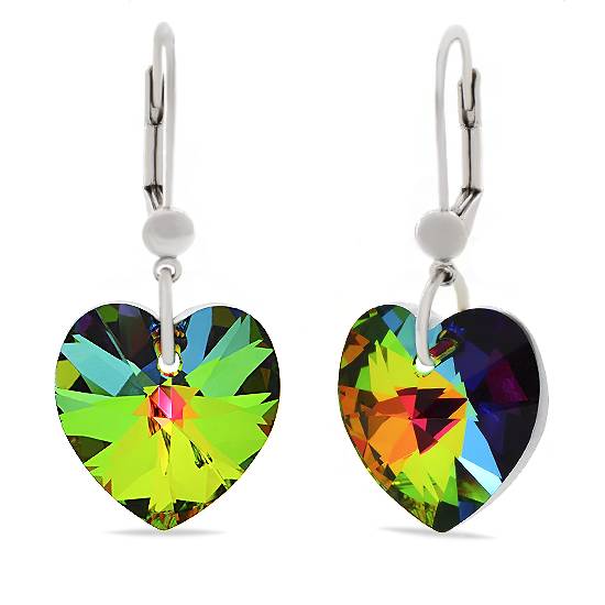Сережки KOBI Heart зі Swarovski 18 мм (7440-9241-56)