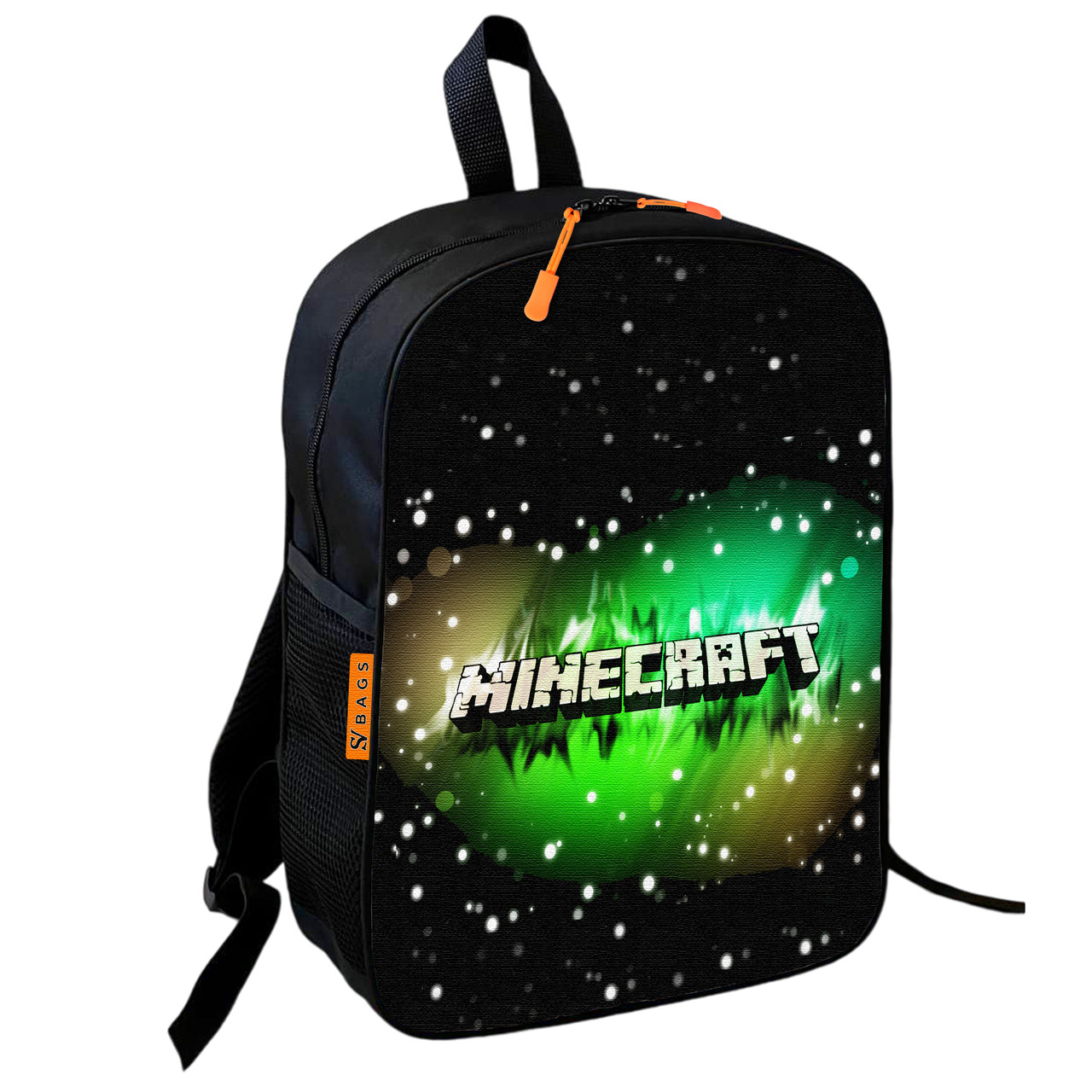 Дитячий шкільний рюкзак Крипер Minecraft 36х27х13 см водонепроникний