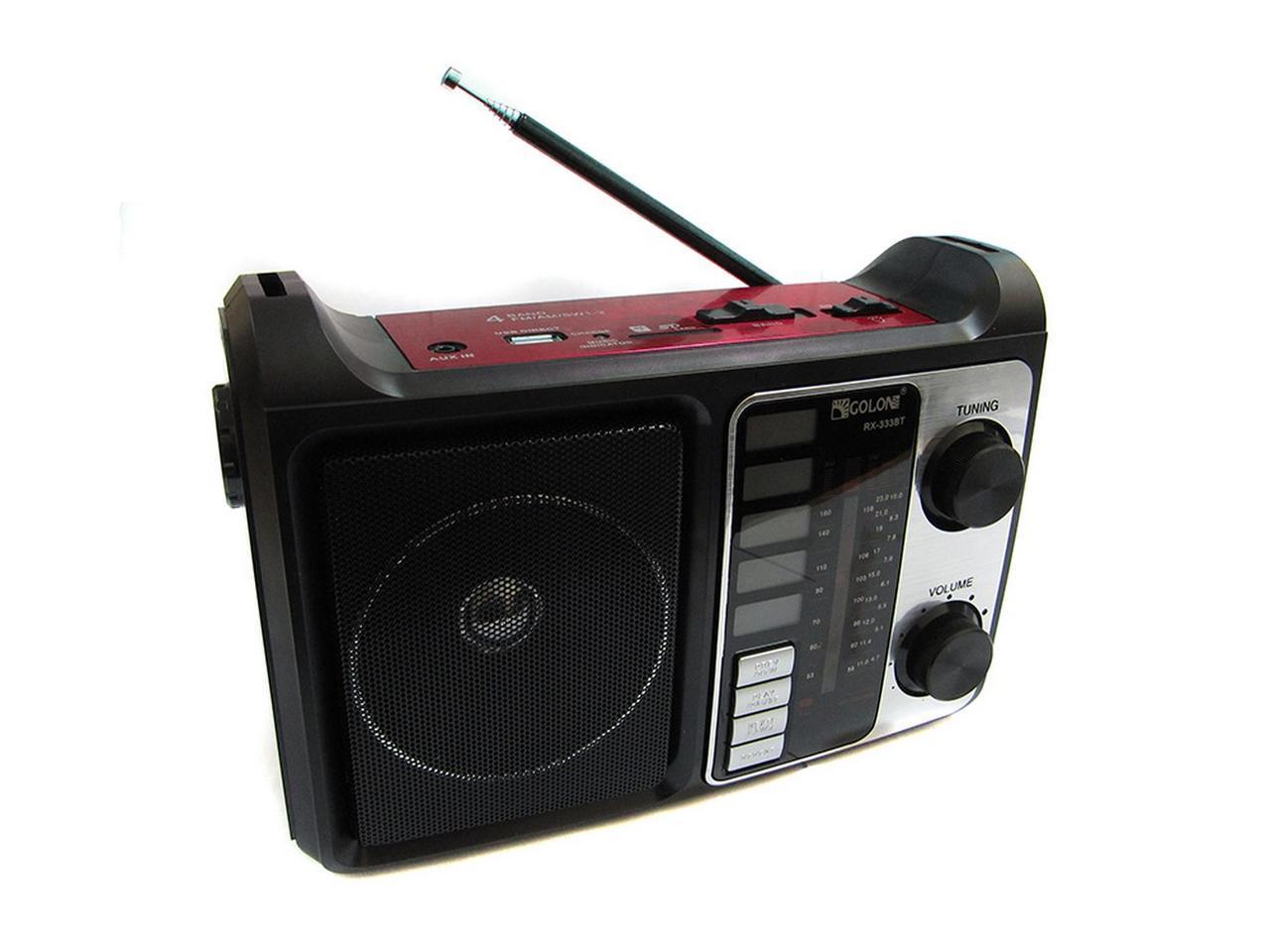 Портативна стовпчик MP3 USB Golon RX-333+BT Red (006311)