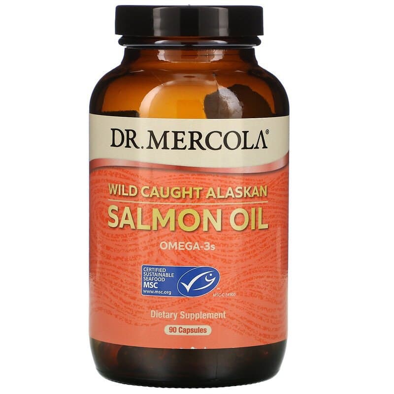 Аляскинский рыбий жир Salmon Oil Dr. Mercola из лосося 90 капсул
