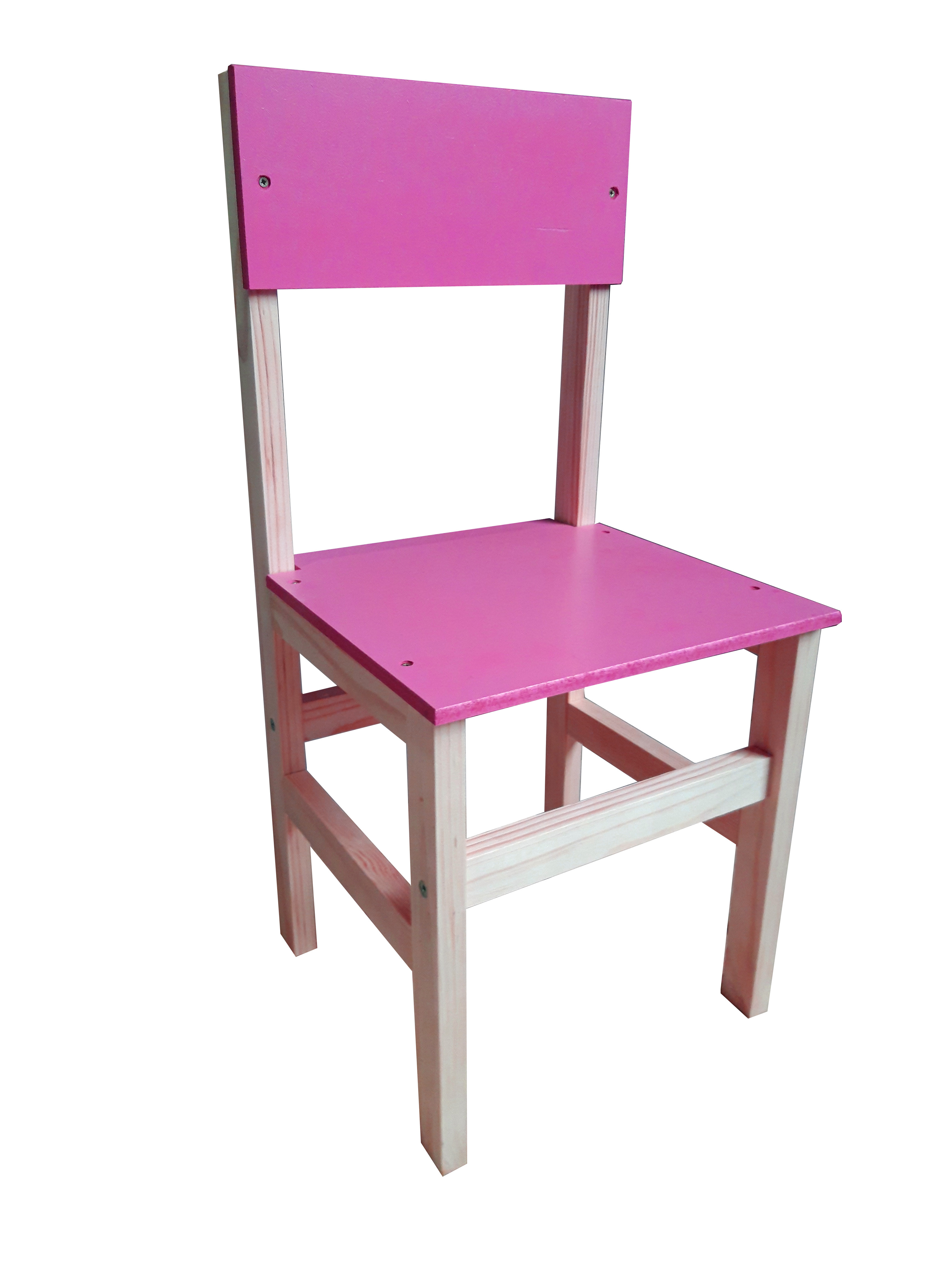 Детский стул Игруша 28x28x62 см Розовый (32р)