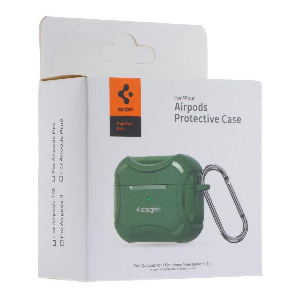 Футляр с карабином Spigen DuraPro Flex Airpods 3 Green (35268_3345640)