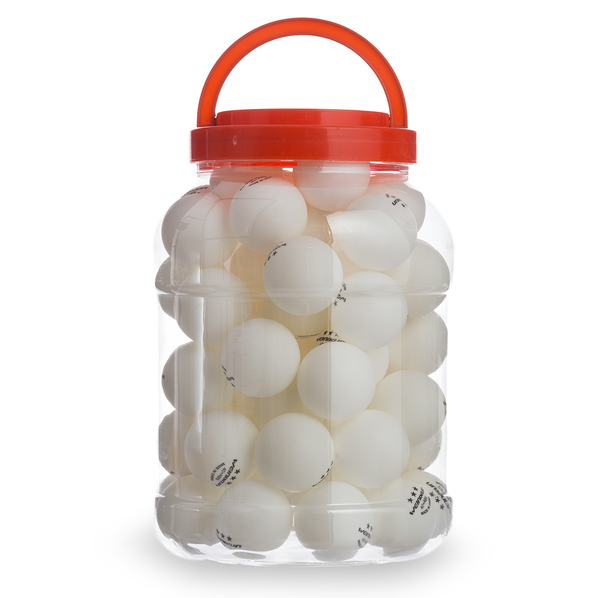 Набор мячей для настольного тенниса 60 штук в пластиковой банке WEINIXUN W92 (d-40мм, белый) (PT0594)