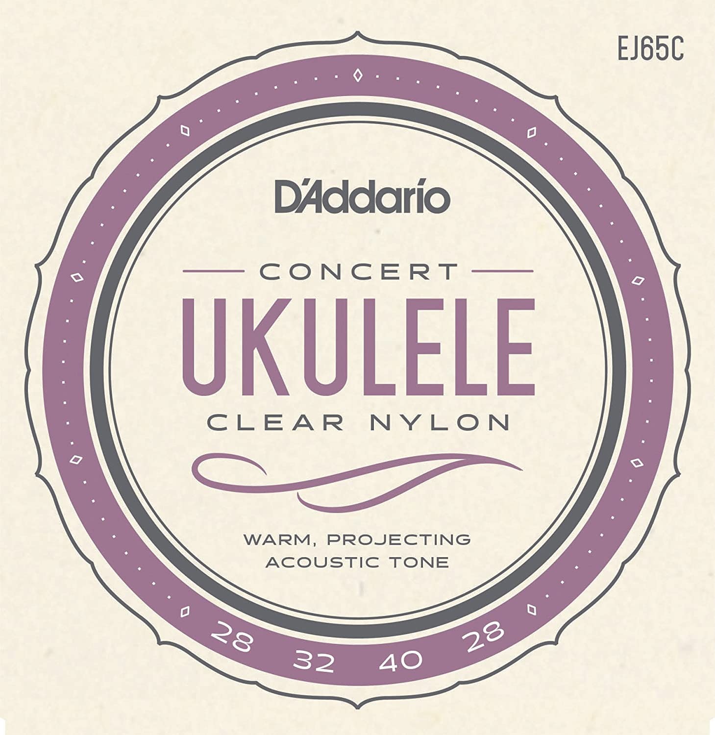 Струни для укулеле D'Addario EJ65C Clear Nylon Concert Ukulele Strings 28/28