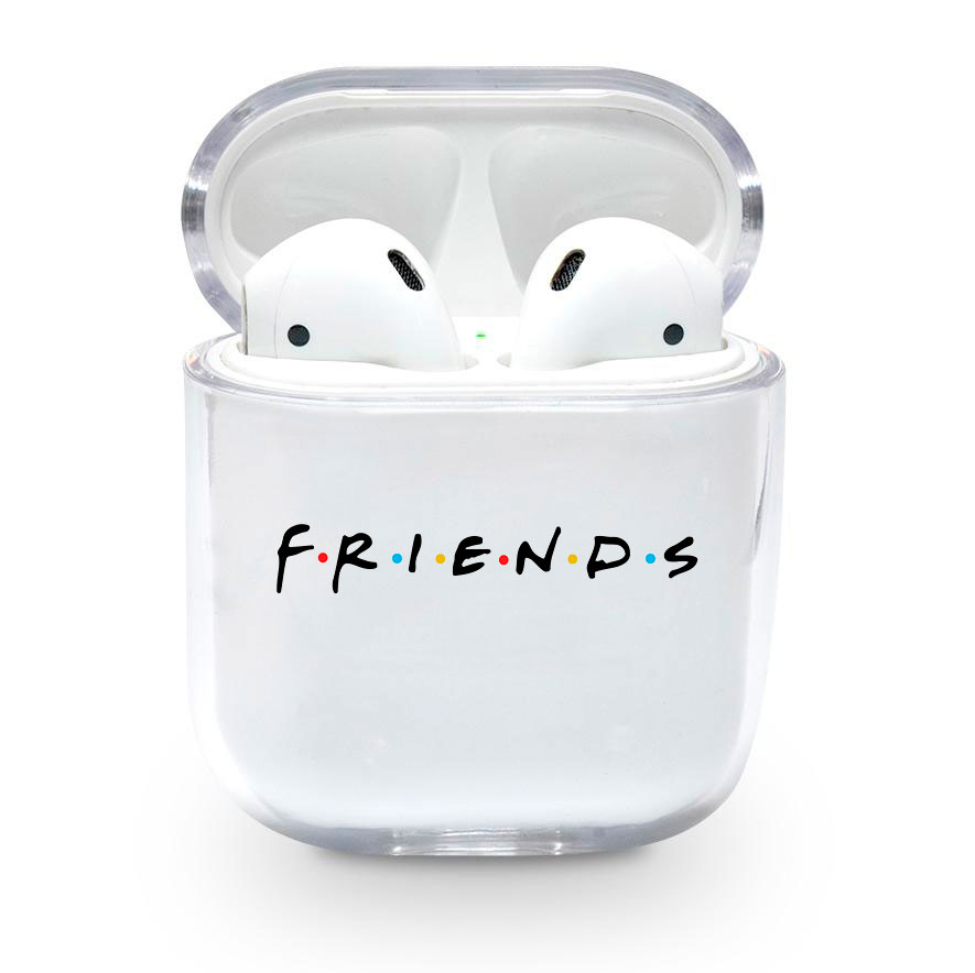 Прозрачный силиконовый чехол Apple AirPods с рисунком - FRIENDS (KAP1239)