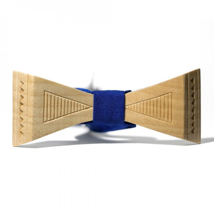 Дерев'яна Краватка Метелик Gofin Трикутна З Гравіруванням Gbdh-8030