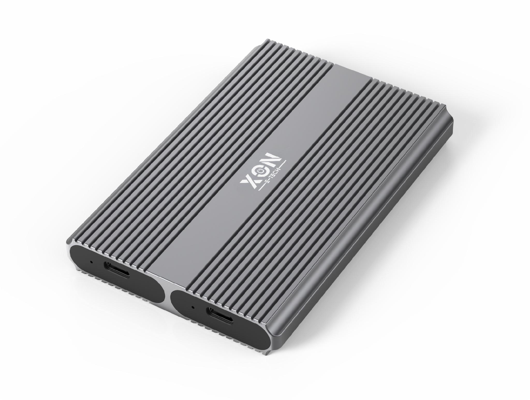 Внешний карман XON MemoryCase для двух M.2 NVMe (PCIe) USB 3.1 Type-C Серый (XSC1C13NV2MG 6266)