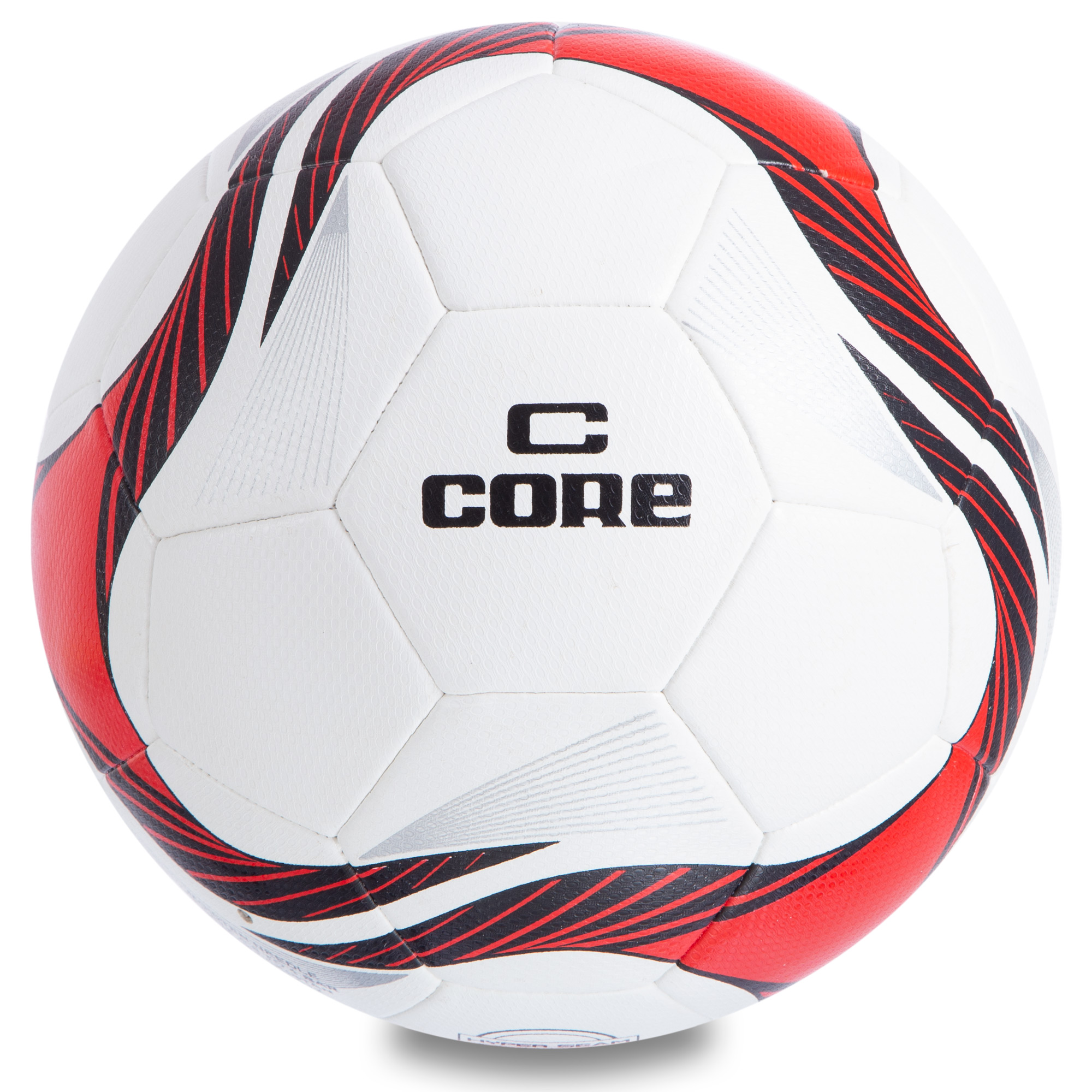 Мяч футбольный planeta-sport №5 PU HIBRED CORE SUPER CR-012 Белый-красный
