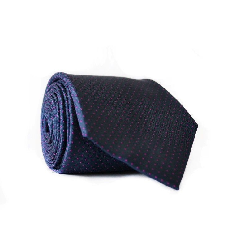 Краватка Чоловічий Синій В Рожеві Точки Gin-2103