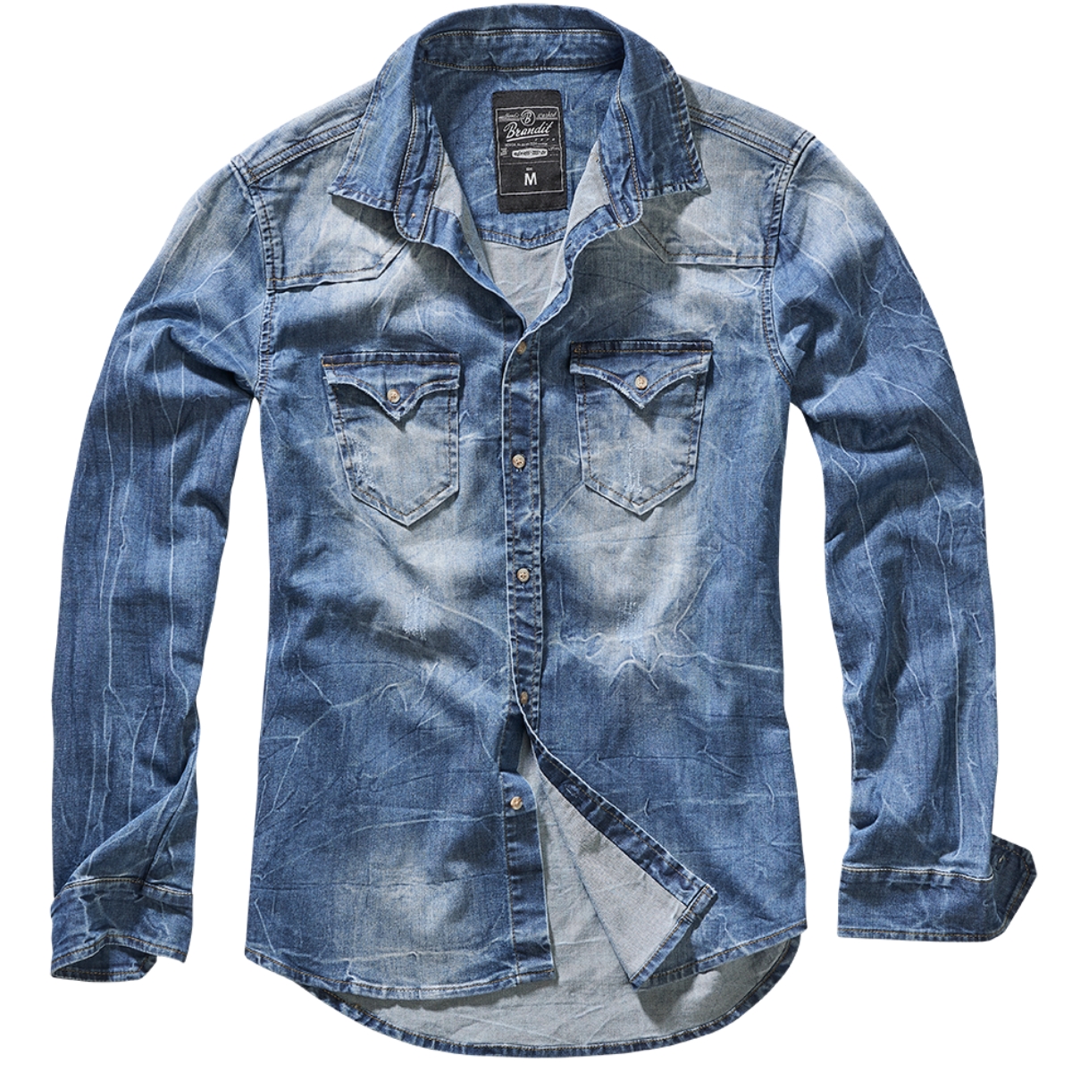 Сорочка Brandit Riley Denim BLUE L Синій (4020.62)