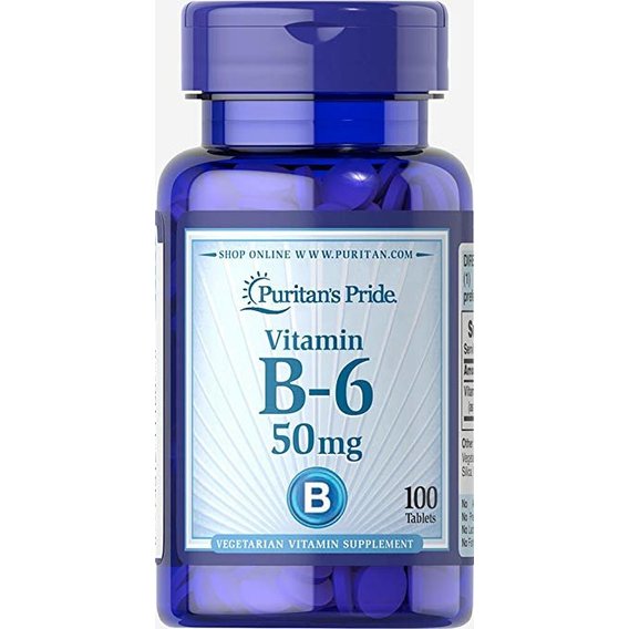 Пиридоксин Puritan's Pride Vitamin B-6 (Pyridoxine Hydrochloride) 50 mg 100 Tabs
