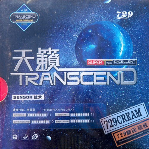 Накладка 729 Transcend Cream yellow sponge - 42 2.2 мм Чорний