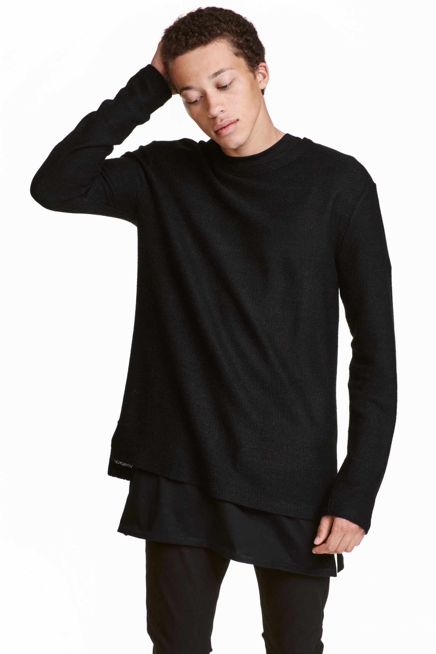 Свитер мужской H&M 4291734 S Черный (2030000226580)