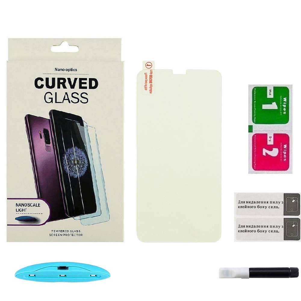 Защитное стекло Glass 0.25 мм 3D с УФ клеем для iPhone 11 Pro/ iPhone X/ iPhone XS Прозрачный (19797)