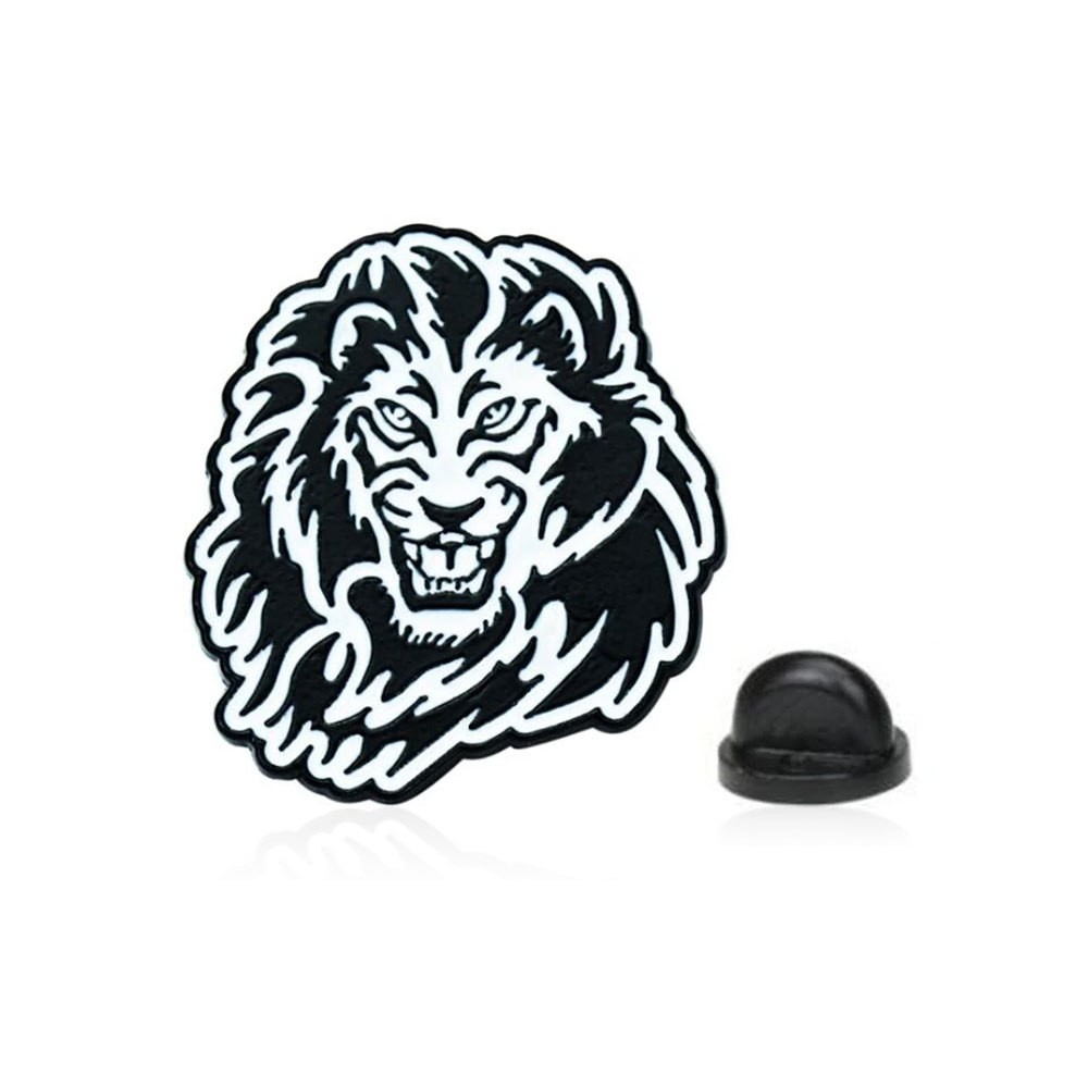 Значок BROCHE Голова Льва чёрный BRGV113357