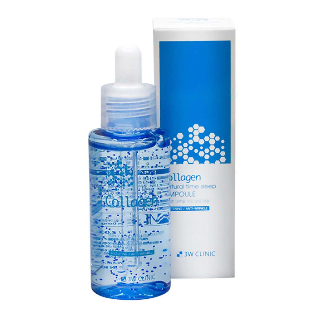 Нічна ампульна сироватка з колагеном 3W Clinic Collagen Natural Time Sleep Ampoule 60 мл (8809772620650)