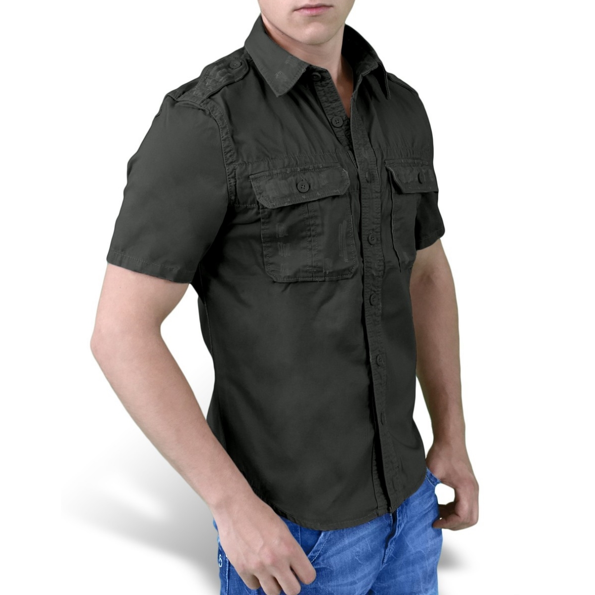 Рубашка Surplus Raw Vintage Shirt BLACK GEWAS L Черный (06-3590-63)