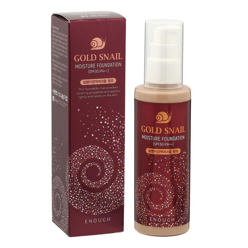 Омолоджувальний тональний крем з муцином равлики Enough Gold Snail Moisture Foundation SPF30 100 мл 8809474498816