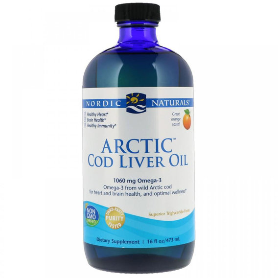 Жир из печени трески Nordic Naturals Arctic Cod Liver Oil 16 fl oz 473 ml Orange Flavor