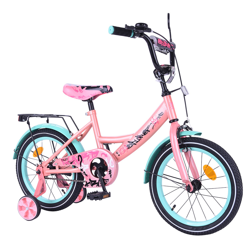 Детский 2-х колёсный велосипед TILLY EXPLORER 16 T-216116 pink_green