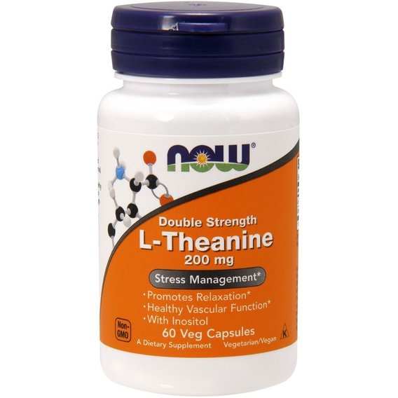 Теанин NOW Foods L-Theanine 200 mg 60 Veg Caps