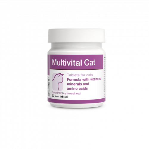 Комплексная витаминно-минеральная кормовая добавка для котов и кошек Dolfos Multivital Cat 90 таб. 190-90