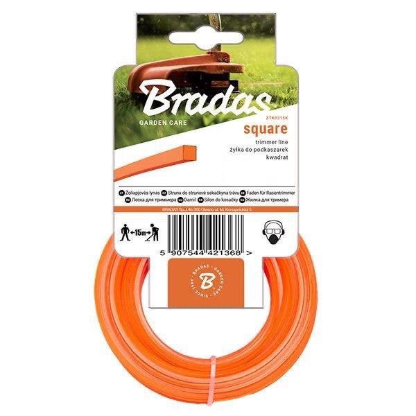 Леска для триммера TRIMMER квадрат 3 мм 50 м Bradas