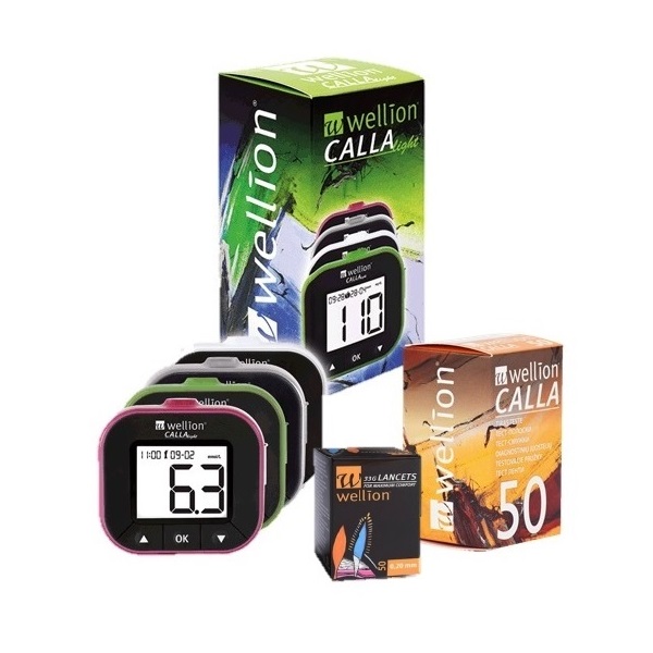 Глюкометр Wellion Calla Light + 50 тест-смужок + 50 ланцетів (MM00195)