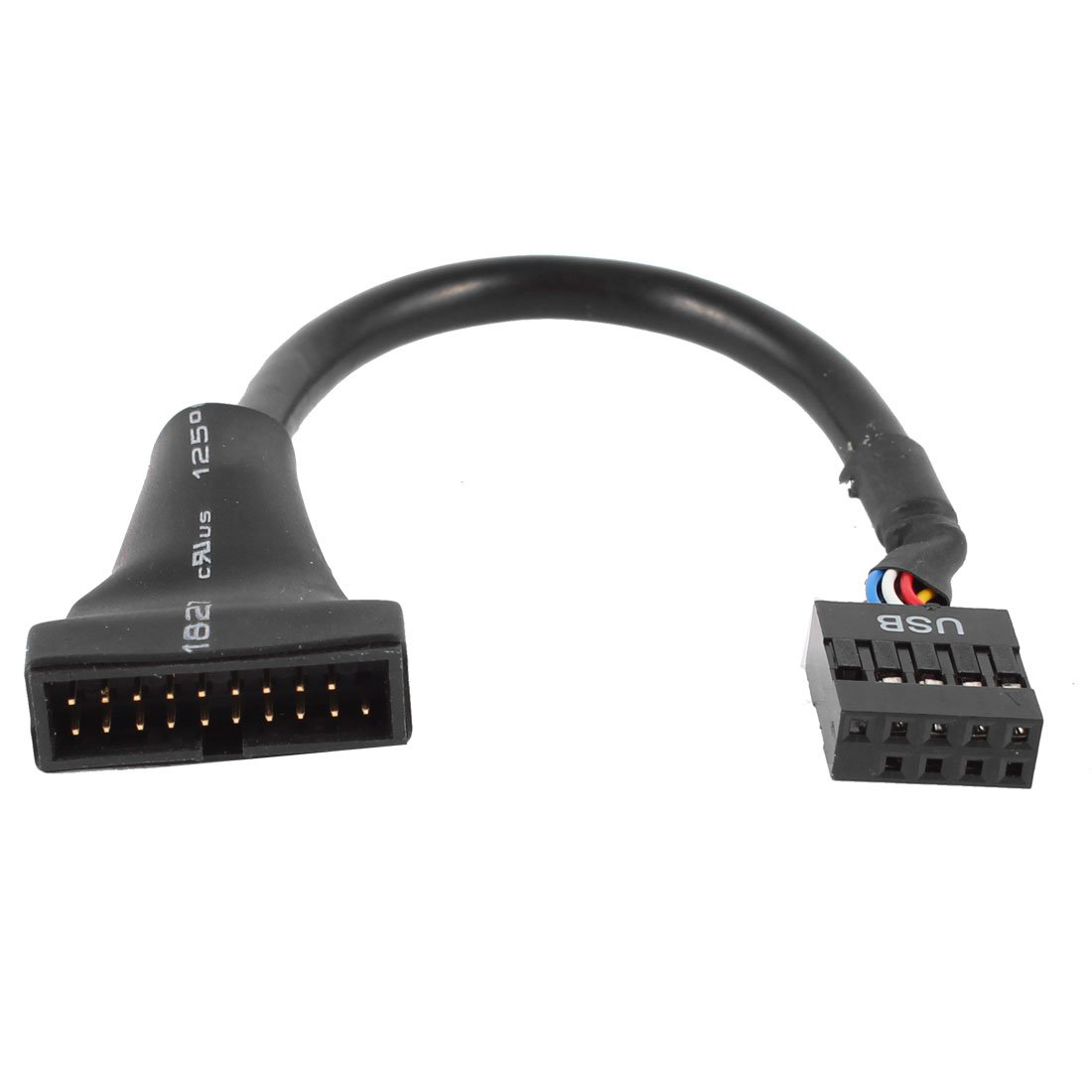 Кабель живлення внутрішній Lucom USB3.0 Pinheader-2.0 M/F (20p-9pin) 0.15m чорний (62.04.3455)