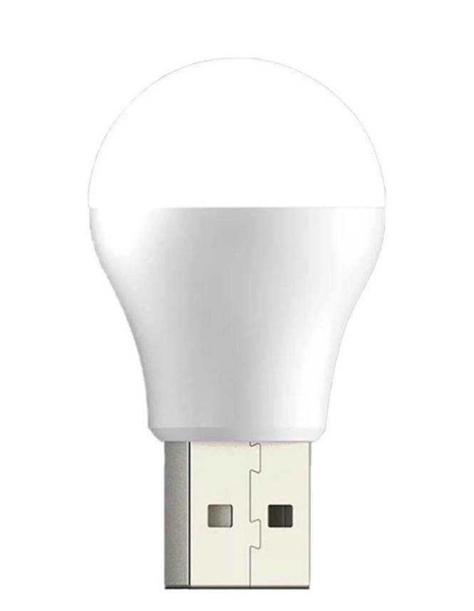 Світлодіодна LED лампочка-світильник від USB Socket 1W 6000K колір білий