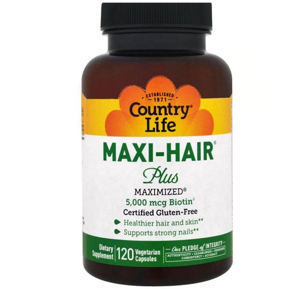 Комплекс для кожи, волос, ногтей Country Life Maxi-Hair 120 Caps