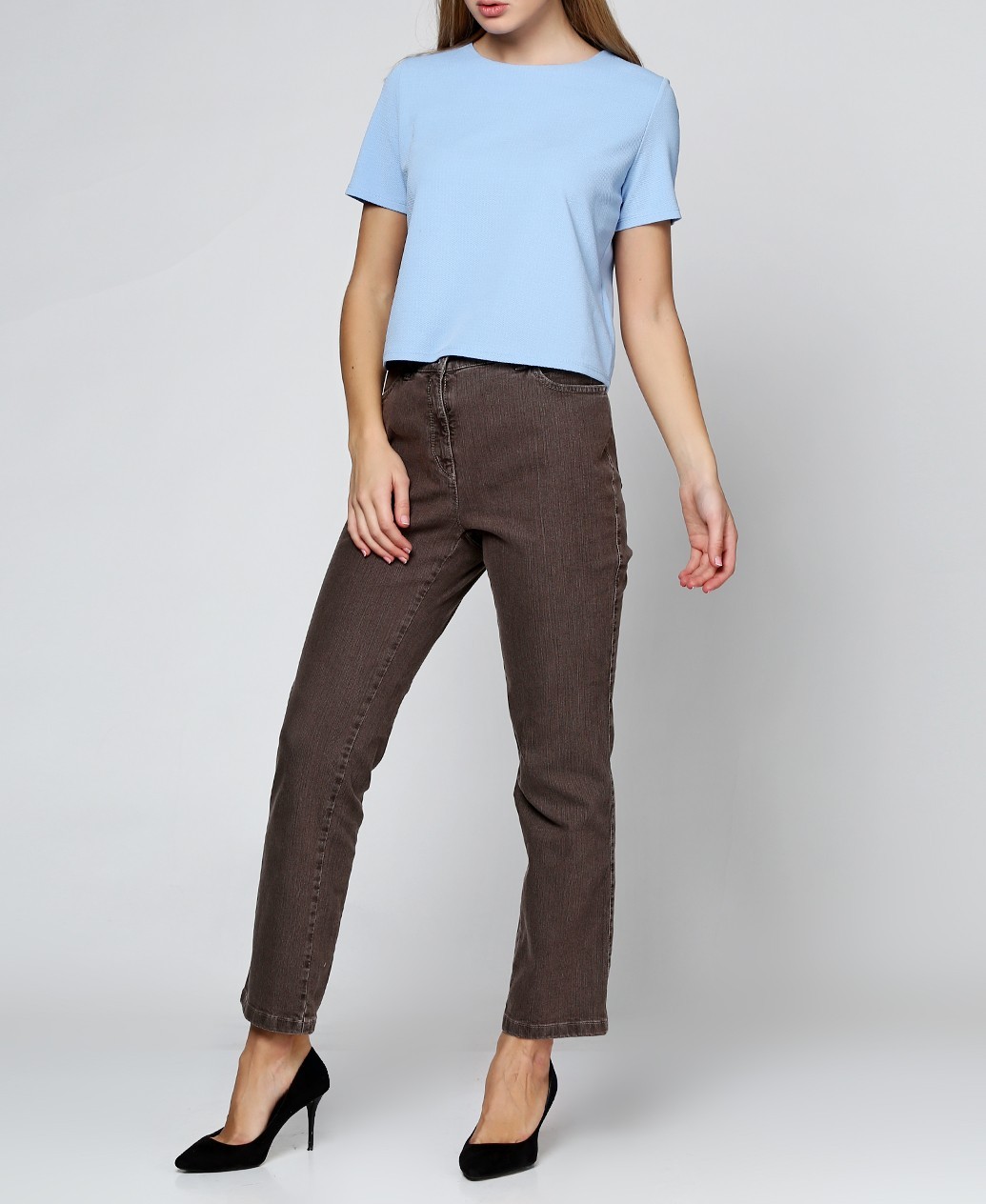 Женские джинсы Tony 42 Светло-коричневый (2900054651013)