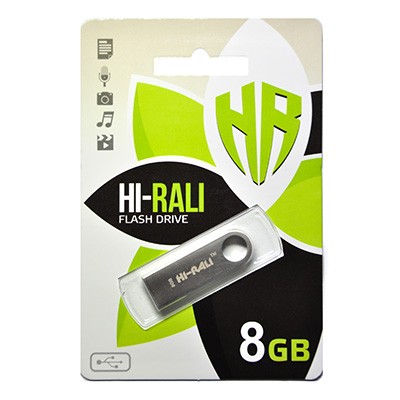 Флеш-накопитель USB 8GB Hi-Rali Shuttle Series Black (HI-8GBSHBK)